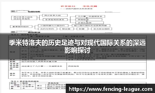 季米特洛夫的历史足迹与对现代国际关系的深远影响探讨